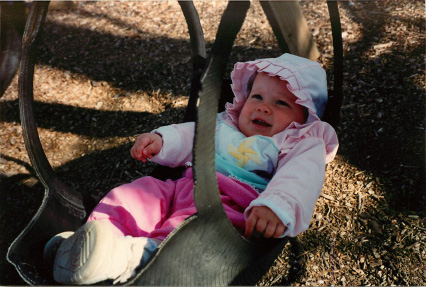 Photo of Kristen Ashe at Mama Shirley's as a child.